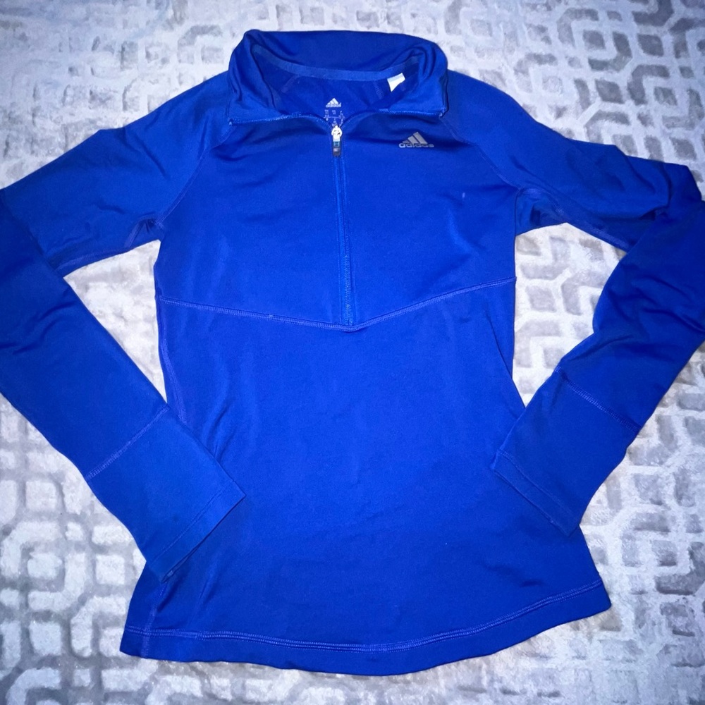 Adidas Royal Blue Half-Zip Top